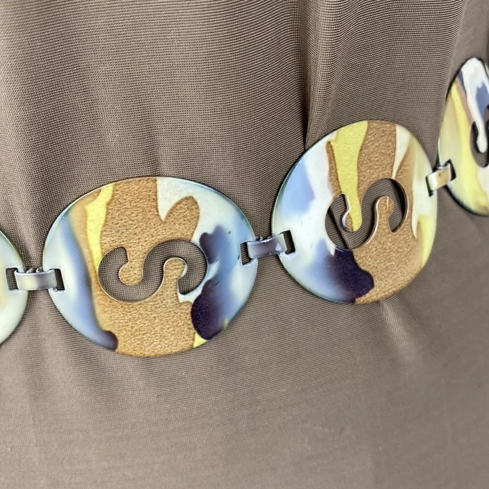 Metal Medallion Belt Camo Womens Chain S Cutout